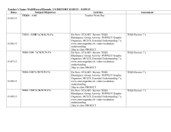 US History Lesson Plans: 1/05/15-1/09/15