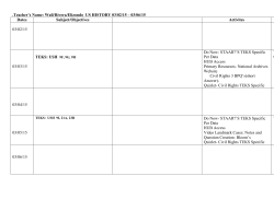 US History Lesson Plans: 3/2/15-3/6/15
