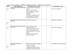 World History Lesson Plan 4-20 to 4-24