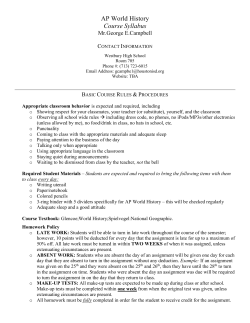 AP World History Syllabus