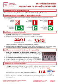 Instrucci n b sica para actuar en caso de emergencia