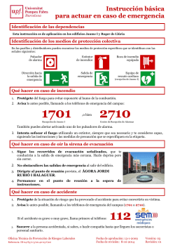 Instrucci n b sica para actuar en caso de emergencia