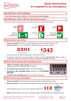 Basic instruction to respond to an emergency