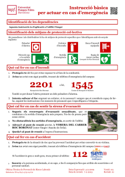Instrucci b sica per actuar en cas d'emerg ncia