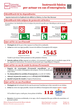 Instrucci b sica per actuar en cas d'emerg ncia
