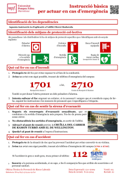 Instrucci b sica per actuar en cas d'emerg ncia