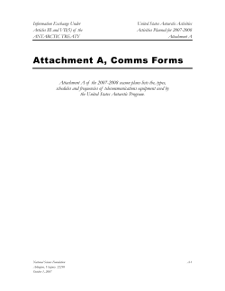 Station Communication Forms