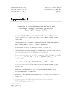 Environmental Assessment Documents