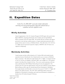 Expedition Dates