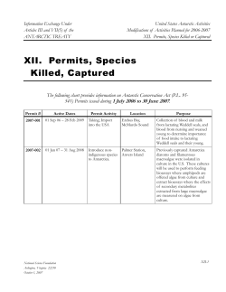 Permits, Species Killed or Captured