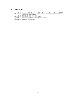 Appendices A through D