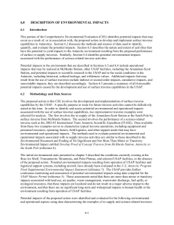 Development and Implementataion of Surface Traverse Capabilities in Antarctica Comprehensive Environmental Evaluation, Sections 6-14