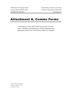 Attachment A (VIII. Station Communication Forms) - PDF format