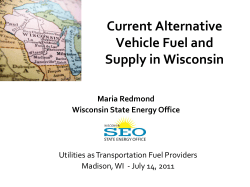 Current Alternative Vehicle Fuel and Supply in Wisconsin