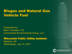 Biogas and Natural Gas Vehicle Fuel