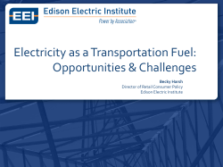 Electricity as a Transportation Fuel: Opportunities and Challenges