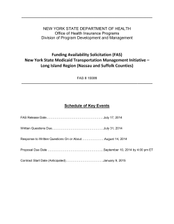 Funding Availability Solicitation