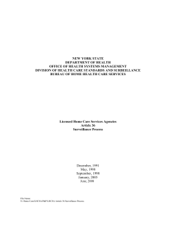 LHCSA Surveillance Process