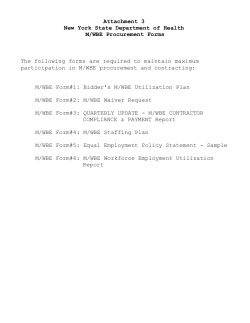 Attachment 3: MWBE Procurement Forms