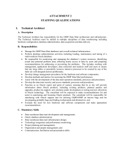 Attachment 2: Staffing Qualifications