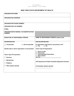 Attachment L: Cost Proposal Cover Sheet