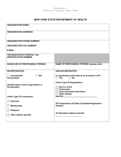 Attachment J: Technical Proposal Cover Sheet