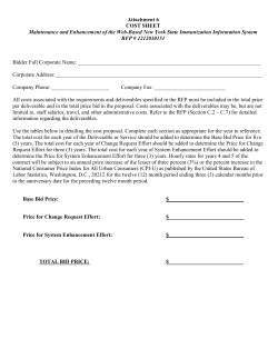 Attachment 6: Cost Sheet