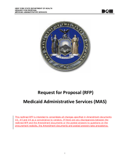 Request for Proposals - REDLINE Version
