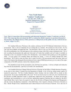 MAS Conference Transcript