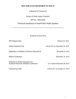 Request for Proposals