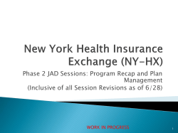 Attachment 12: JAD Phase 2 NY-HX Plan Management Presentation