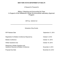 Request for Proposals