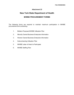 Attachment 22: M/WBE Procurement Forms