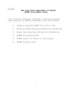 Attachment 14: Bidders Proposed M/WBE Utilization Plan