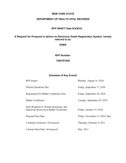 Request for Proposals