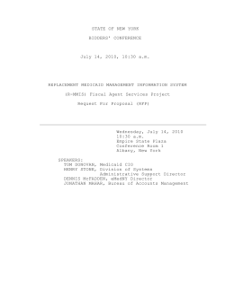 Bidders Conference Transcript