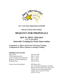 Request for Proposals