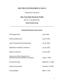 Request for Proposals