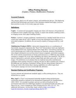 Office Printing Devices Standards (EO4 Specifications)