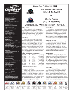 Coastal Carolina Game Notes