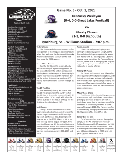 Kentucky Wesleyan Game Notes