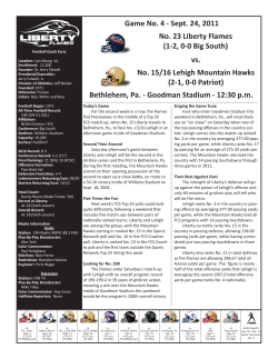 Lehigh Game Notes