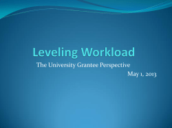 Leveling Award Workload Across Fiscal Year- #2