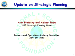 NSF Strategic Plan Update
