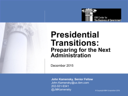 Presidential Transitions: What Agencies Can Do to Prepare