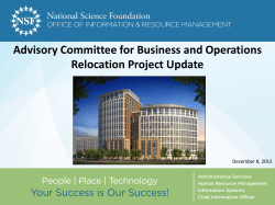 NSF Headquarters Relocation Update