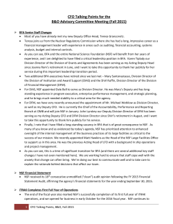 BFA Update