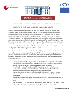 Recommendations for Strengthening the Federal Workforce