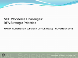 NSF Workforce Challenges - BFA Strategic Priorities