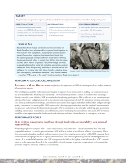 Perform as a Model Organization Excerpt from NSF Strategic Plan